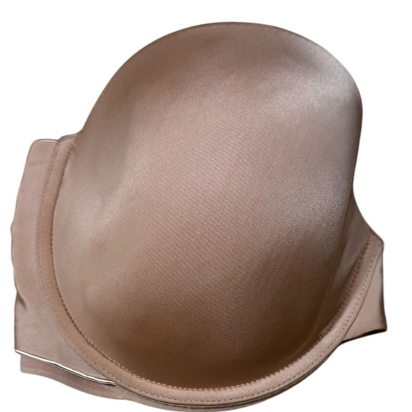 38DD Victoria's Secret Womens Beige Lined Underwire Strapless Bra Back Closure - Picture 6 of 15